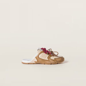 530 SL Mules – Bleached Leather & Gum Sole Cinnamon Travertine Gray Edition